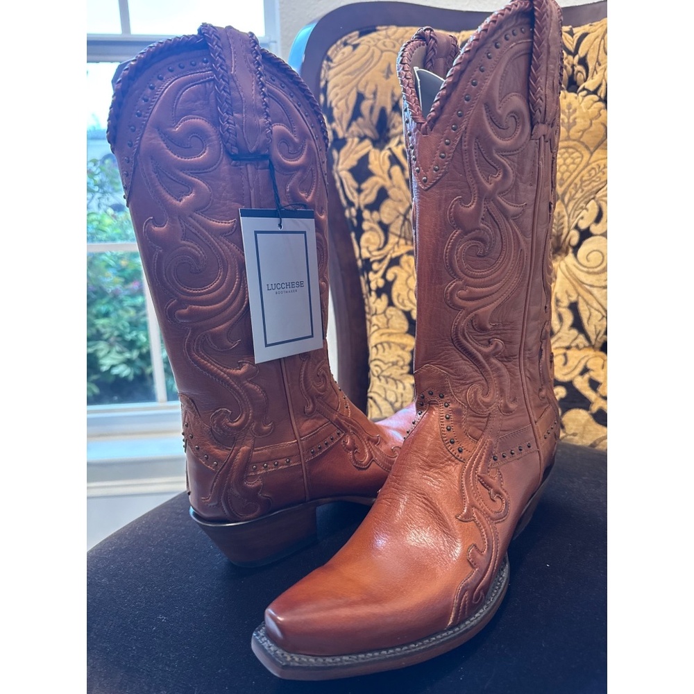 Authentic Lucchese Bootmaker women’s cowboy boots — brand new, NEVER WORN, with - Picture 4 of 6